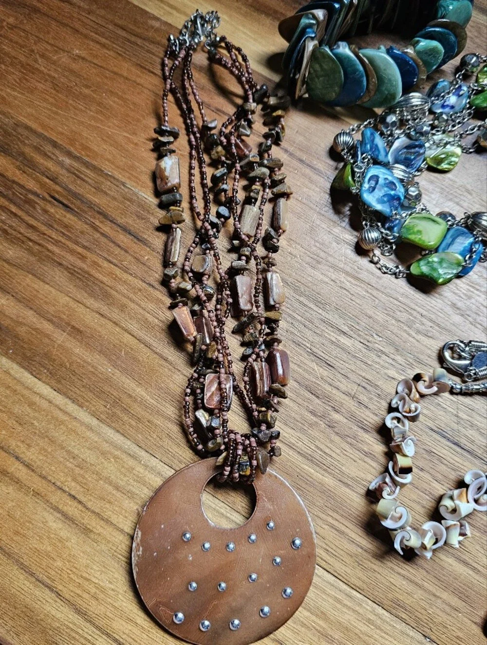 18 Pc Craft Lot Jewelry Colorful Boho Shells Beads Upcycle Repair Jewelry Making